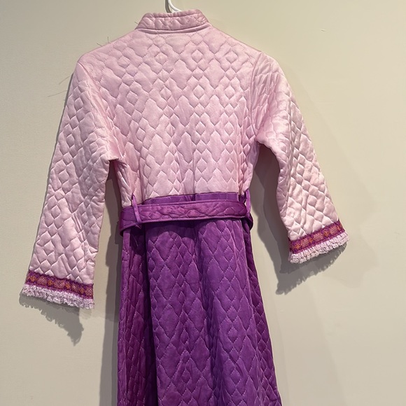 Vintage Quilted Pink & Purple House Coat Button Down Duster - Picture 11 of 14